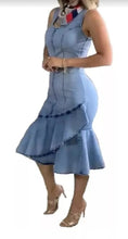 Carregar imagem no visualizador da galeria, Vestido Jeans Calda de Sereia