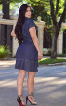 Carregar imagem no visualizador da galeria, Vestido Jeans Poá Cristina