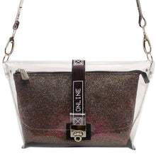 Carregar imagem no visualizador da galeria, Bolsa Média Transparente Glitter