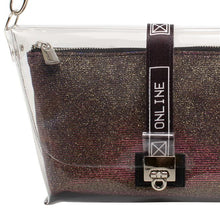 Carregar imagem no visualizador da galeria, Bolsa Média Transparente Glitter