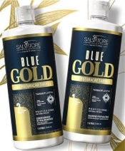 Carregar imagem no visualizador da galeria, Kit Salvatore Progressiva Profissional Blue Gold - Passo "1" e "2" 2000 ml