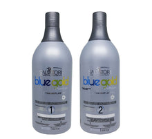 Carregar imagem no visualizador da galeria, Salvatore Progressiva Kit Profissional Blue Gold Premium - Passo "1" e "2" 2000 ml