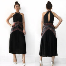 Carregar imagem no visualizador da galeria, Vestido crepe+couro Alanis