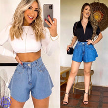 Carregar imagem no visualizador da galeria, Shorts Flare Jeans