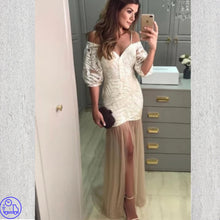 Carregar imagem no visualizador da galeria, Vestido Guipir Manga Bufante