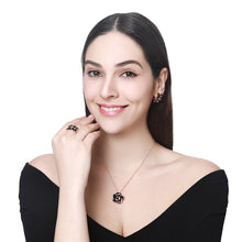 Carregar imagem no visualizador da galeria, Colar e Brincos Black Rose # 82606.8090