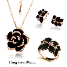 Carregar imagem no visualizador da galeria, Colar e Brincos Black Rose # 82606.8090