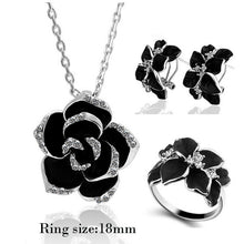 Carregar imagem no visualizador da galeria, Colar e Brincos Black Rose # 82606.8090