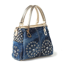 Carregar imagem no visualizador da galeria, Bolsa Jeans Crystal Diamond Luxury # CYP0362.2326