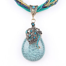 Carregar imagem no visualizador da galeria, Colar Blue Natural Stone # XL649.7595