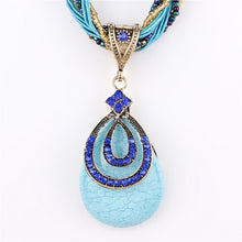 Carregar imagem no visualizador da galeria, Colar Blue Natural Stone # XL649.7595
