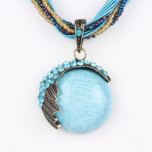Carregar imagem no visualizador da galeria, Colar Blue Natural Stone # XL649.7595