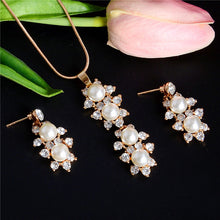 Carregar imagem no visualizador da galeria, Colar e Brincos Bridge Crystal Gold  Silver # IO21.8090