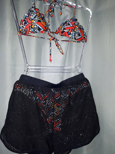 Shorts praia renda