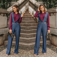 Carregar imagem no visualizador da galeria, Salopete Jeans em Calça