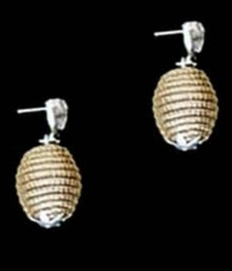 Conjunto Gargantilha e Brincos de Capim Dourado Florecer