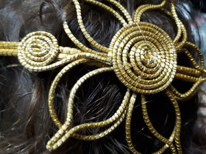 Tiara capim dourado flor de sal