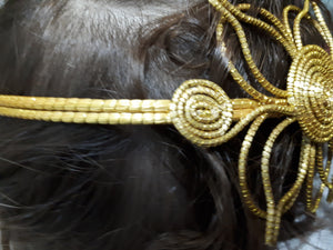 Tiara capim dourado flor de sal