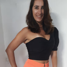 Carregar imagem no visualizador da galeria, Blusa Cropped Manga Bufante