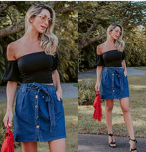 Carregar imagem no visualizador da galeria, Saia jeans feminice