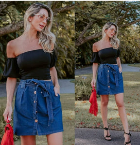 Saia jeans feminice
