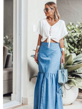 Carregar imagem no visualizador da galeria, Saia jeans longa Frida