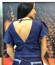 Carregar imagem no visualizador da galeria, Cropped Jeans Babado