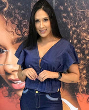 Carregar imagem no visualizador da galeria, Cropped Jeans Babado