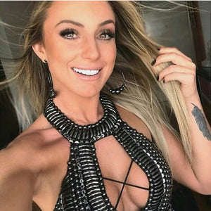 Cropped bordado felina