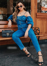 Carregar imagem no visualizador da galeria, Macacão Jeans com Elastano Byonce