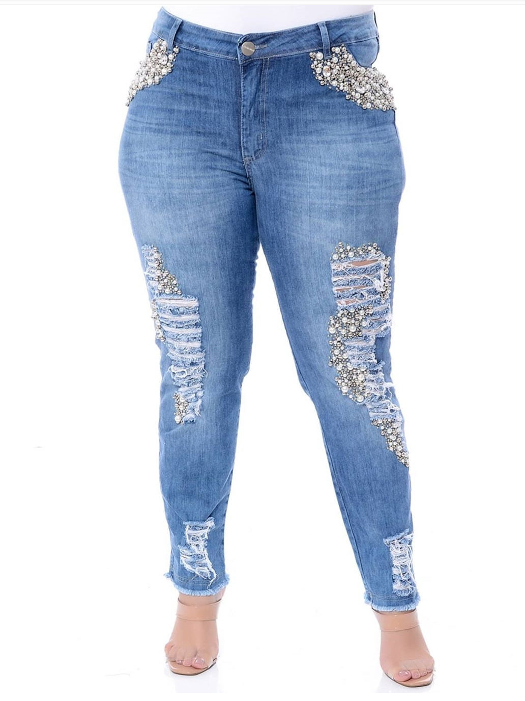 Calça bordada plus size maravilha