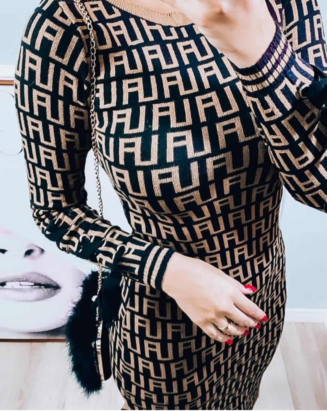 Vestido modal (tricô) inspiração