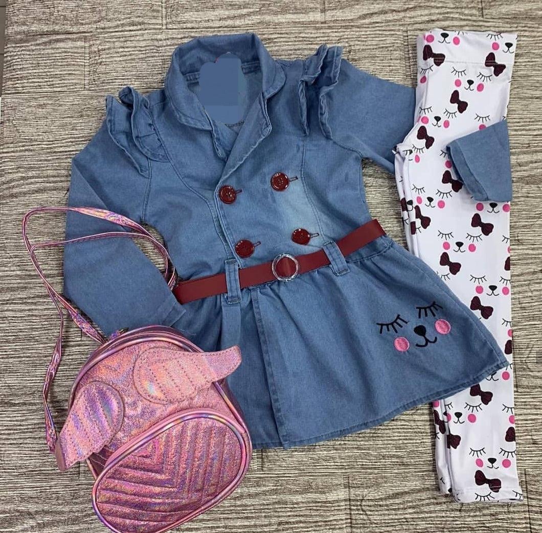 Conjunto infantil gatinho