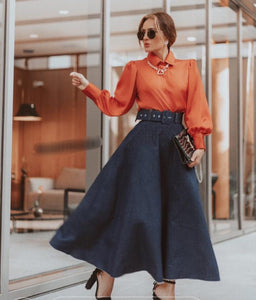 Saia Jeans Valéria Blue