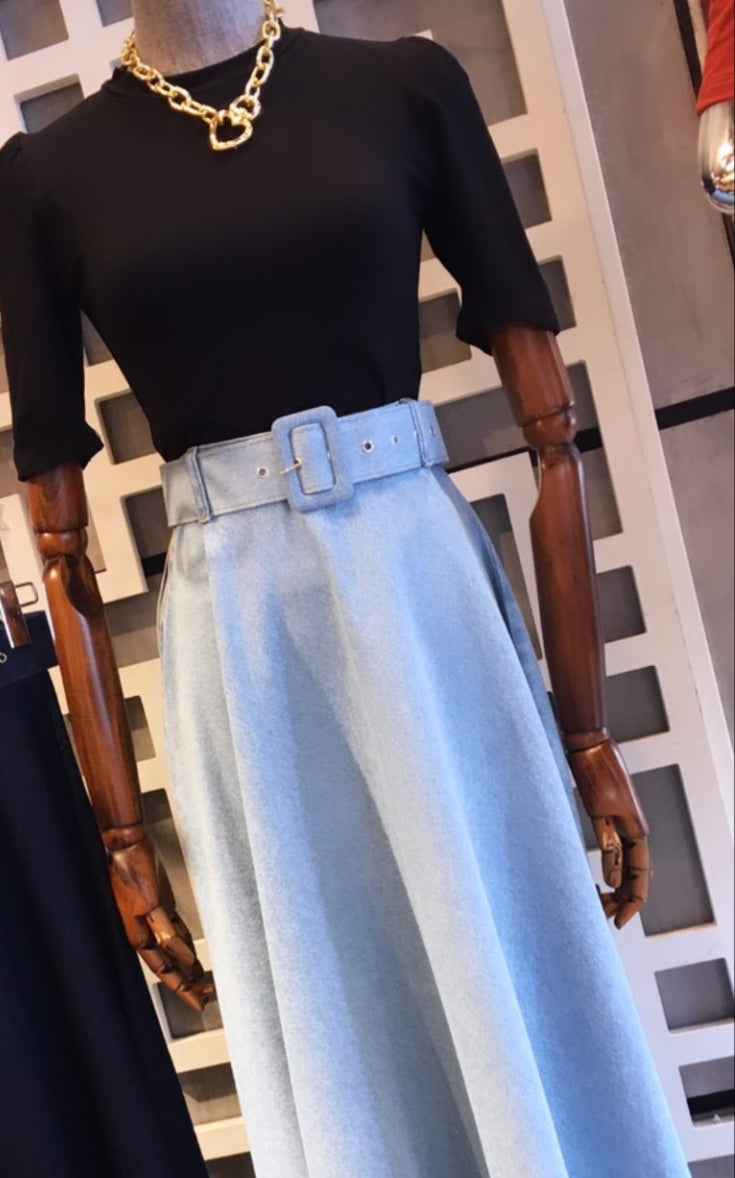 Saia Jeans Valéria Blue