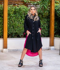 Vestido Chemise em Viscose Linho Vera