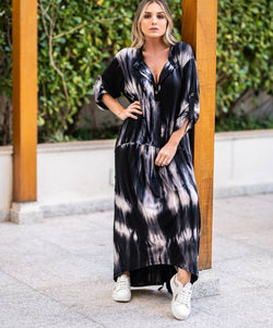 Vestido malha tie dye
