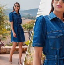 Carregar imagem no visualizador da galeria, Vestido jeans Chemise Liliana