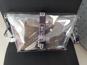 Bolsa Média Transparente Glitter