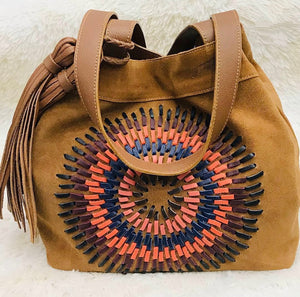 Bolsa Saco de Camurça Mandala Peruana