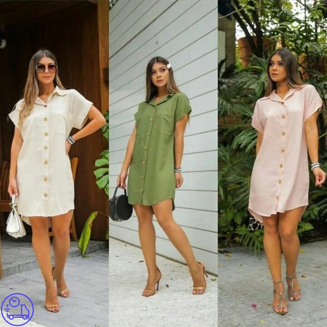 Chemise em Linho Mel