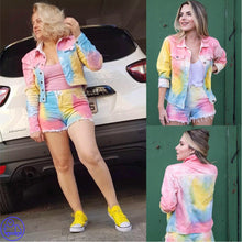 Carregar imagem no visualizador da galeria, Conjunto Brim Tie-dye Gigi