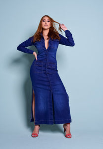 Vestido Jeans Longo Ester