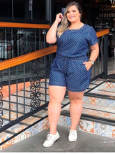 Carregar imagem no visualizador da galeria, Macacão Jeans Poá Lucy