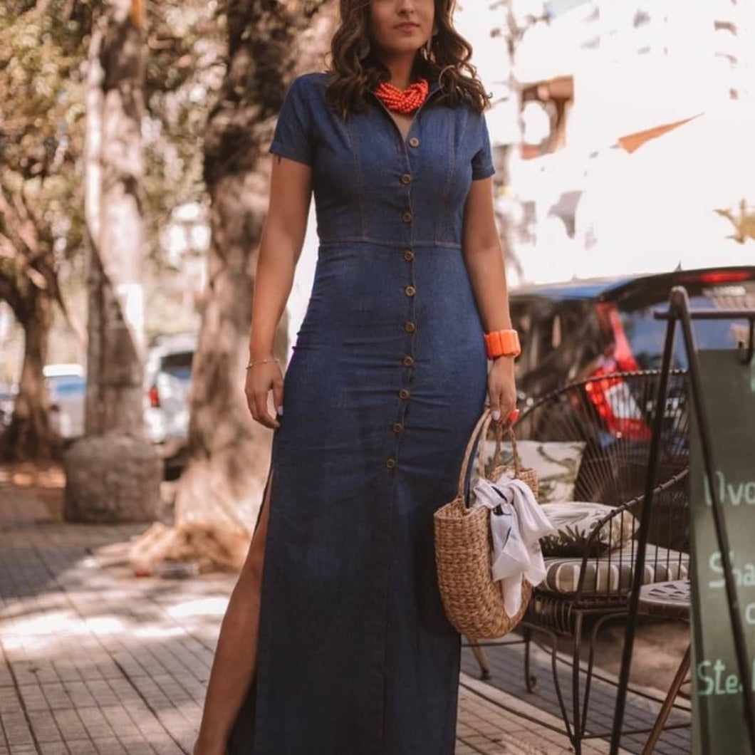 Vestido Jeans Longo Plenitude