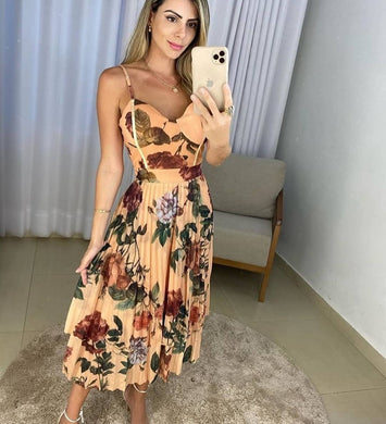 Vestido Flores de Outono