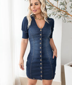 Vestido Manga Bufante Veridiana