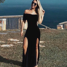 Carregar imagem no visualizador da galeria, Vestido Longo em Malha Sabrina