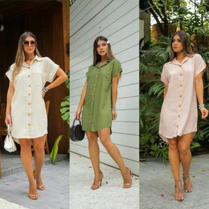 Chemise em Linho Mel