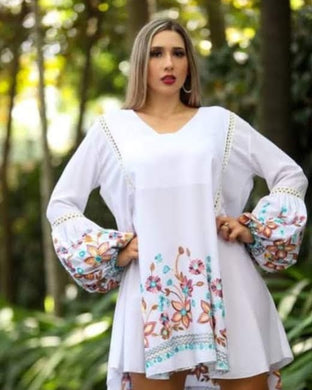 Vestido bordado boho
